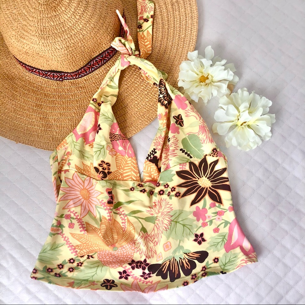 🌸[AE Outfitters] Floral Cropped Halter